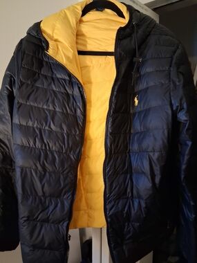 Ralph Lauren Men’s Reversible Black & Yellow Quilted Jacket